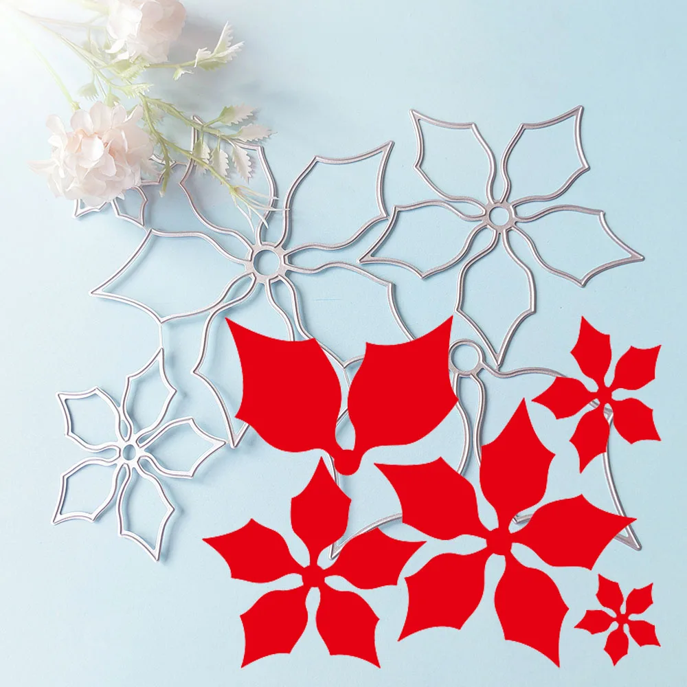New Christmas Flowers cutting dies for English letters scrapbooks reliefs craft stamps photo album puzzl