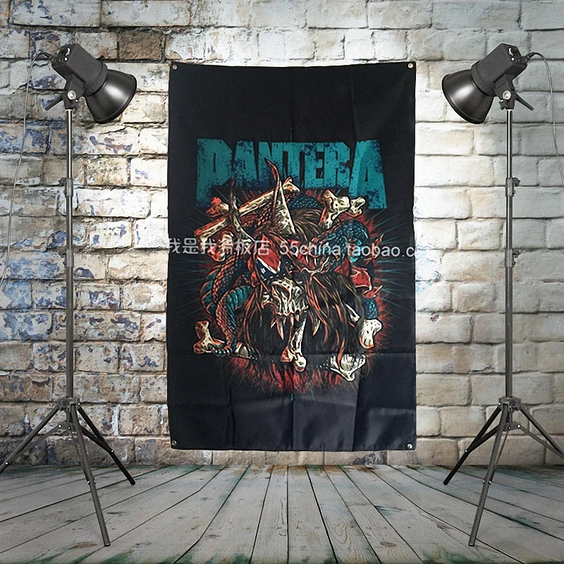 

"PANTERA" Large Rock Band Flag Cloth Banners Wall paintings Retro Poster Mural Music Party Background Decor