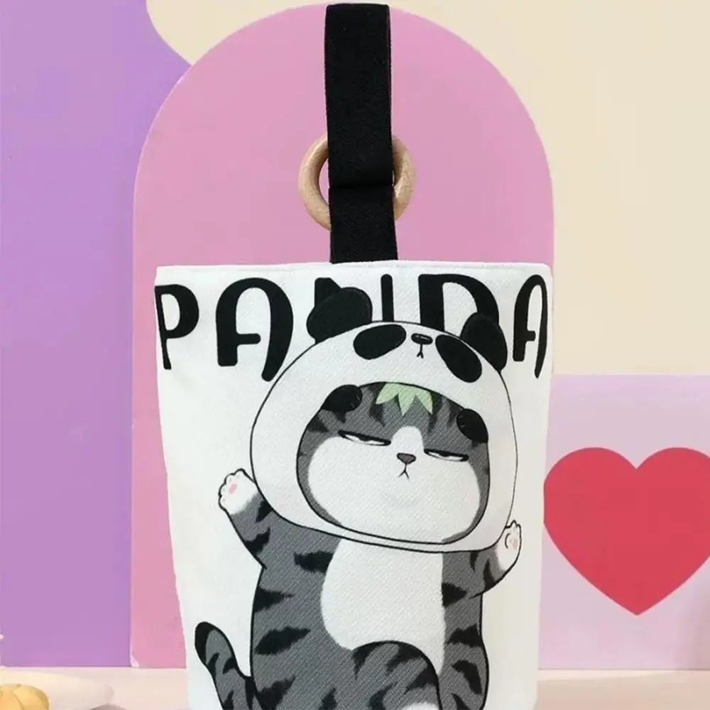 

Canva Cheese Bear Bucket Bag Fashion Storage Bag Portable Lunch Pouch Large Capacity Tote Bag