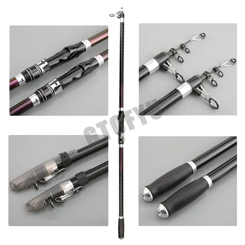 Карбоновая удочка 3 6–5 4 м 30 кг сверхтвердая приманка 200–300 г телескопическая для