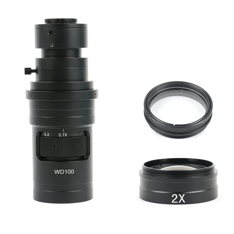400x 1000x lente de vidro de ampliação ajustável c montagem zoom convexo lente óptica para hdmi vga usb câmera microscópio de vídeo digital