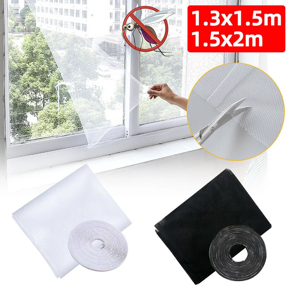 

Self-Adhesive Window Screen Net Prevent Mesh Fly Insect White Bug Mosquito Moth Door Netting Removable Invisible Screen Mesh