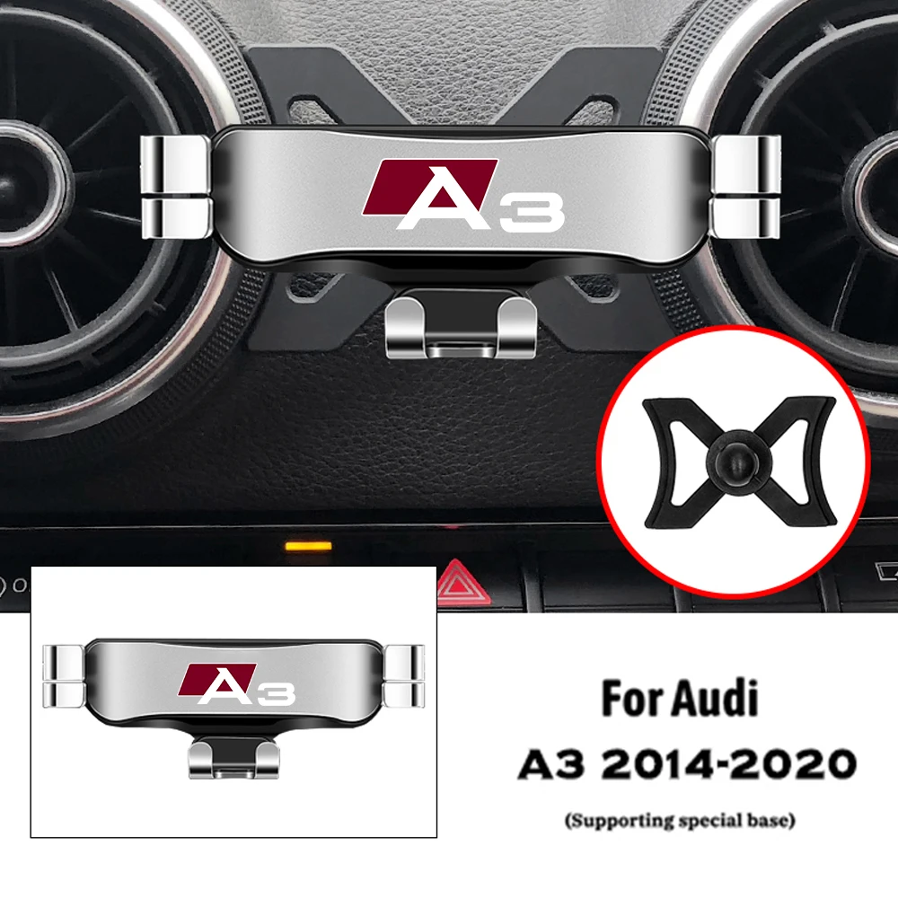 

Автомобильный держатель для мобильного телефона, вентиляционные отверстия, подставка, GPS, гравитационный навигационный кронштейн для Audi A3 S3 8V 2014-2020, аксессуары