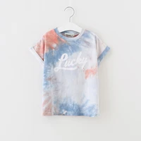 teen girls raglan sleeve tie dye tee summer cotton letter graphic t shirt tops for kids girls 6 7 8 9 10 12 13 14 years clothes