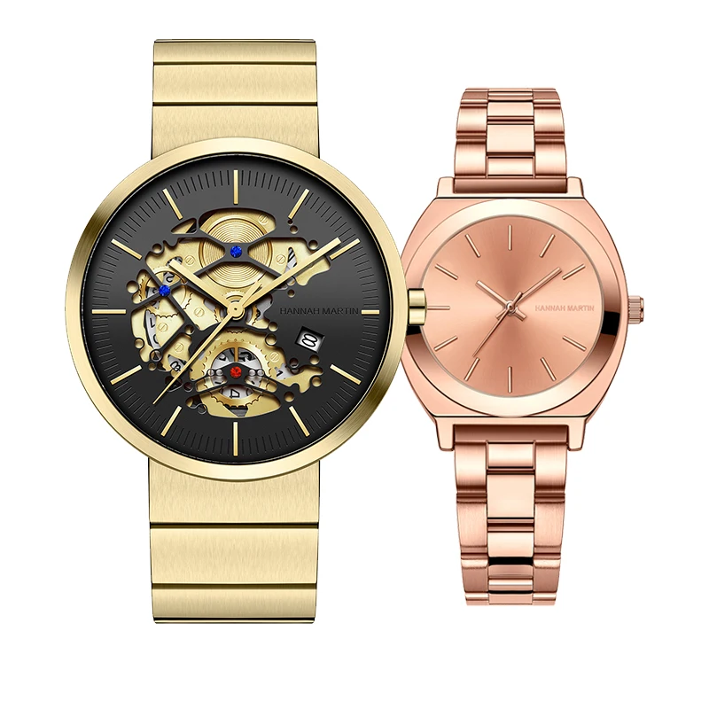 

Часы наручные для мужчин и женщин, роскошные модные универсальные оригинальные брендовые водонепроницаемые кварцевые парные с календарем,...