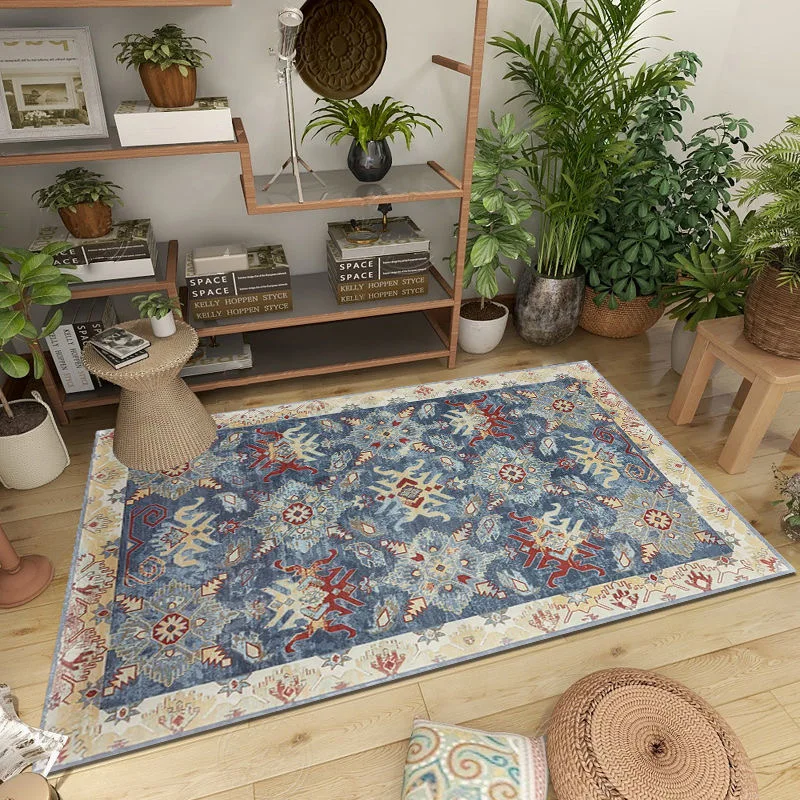 

Turkey Mandala Print Rugs Carpet For Living Room Bedroom Geometric Anti-Slip Rug Modern Kids Play Floor Mats Home Decoration