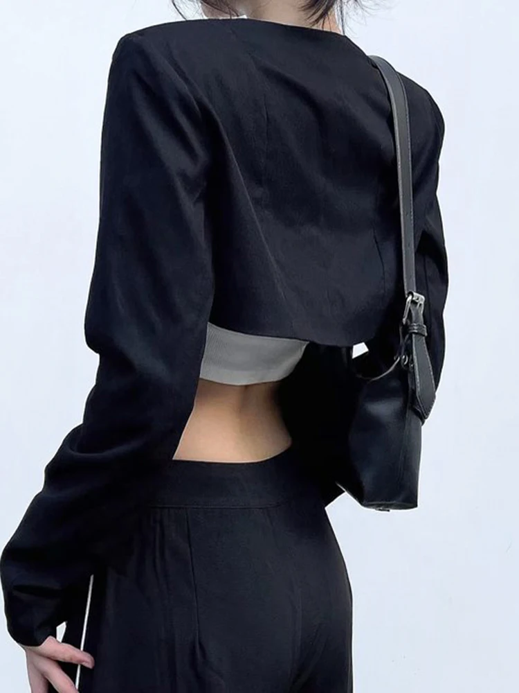 Короткая куртка HEYounGIRL с цепочками Модный корейский базовый осенний кардиган топ
