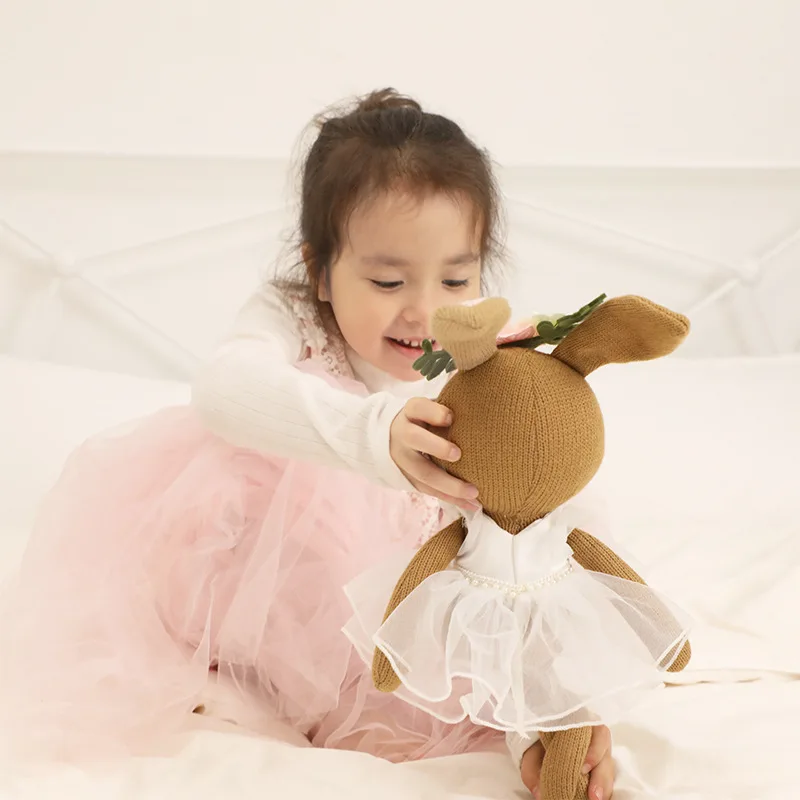 45 см вязанная плюшевая игрушка для девочки комфортный игровой домик шерсть