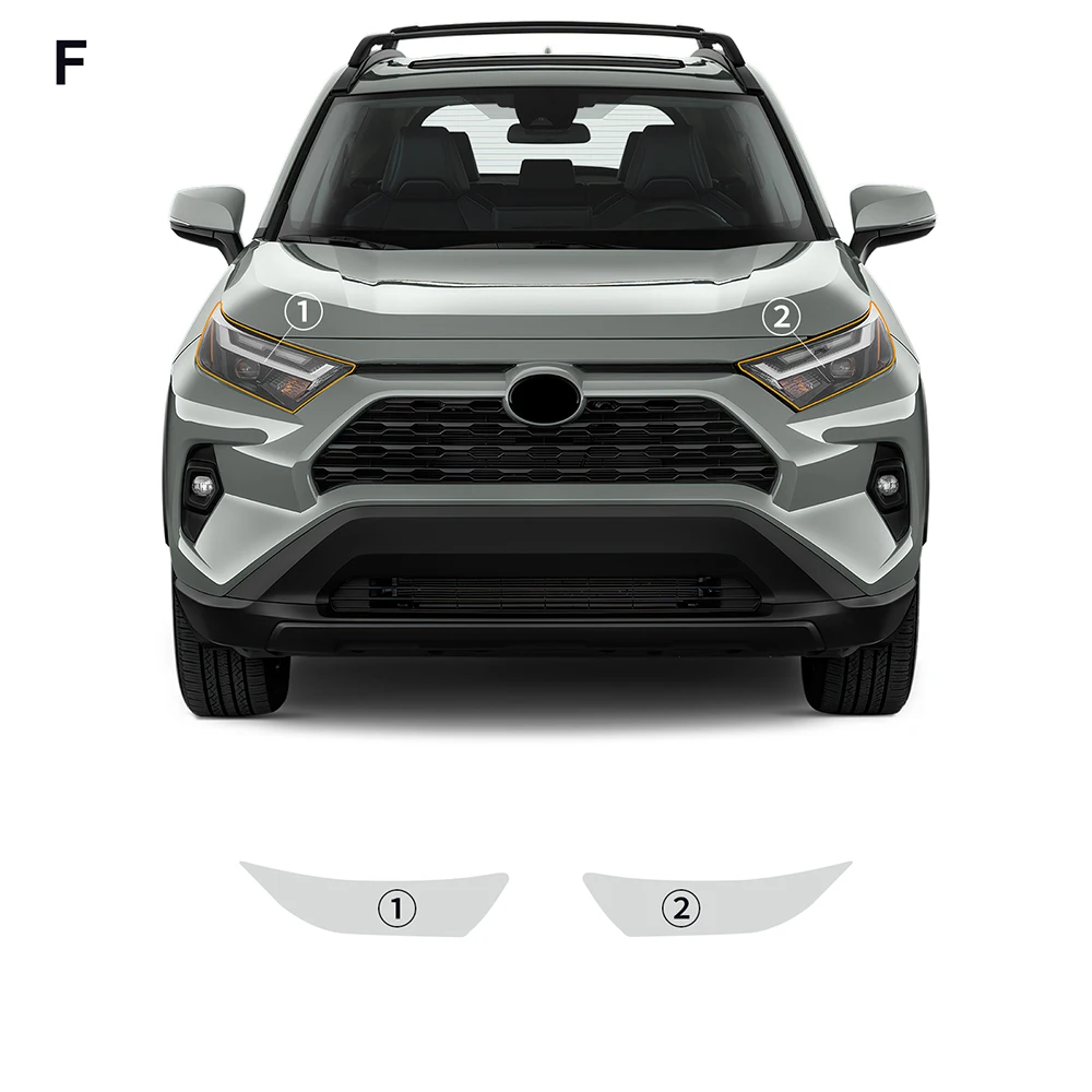 Прозрачная пленка KUNGKIC для защиты краски для Toyota RAV4 Hybrid XA50 2019-2024, передняя фара заднего вида PPF TPU, прозрачная