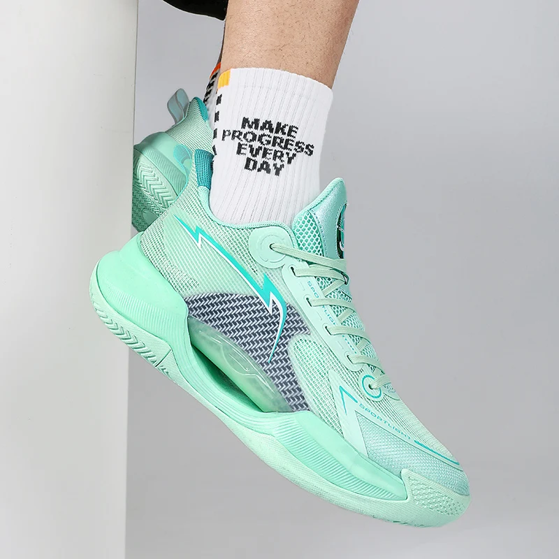 QQ-6652 High Quality Mens Basketball Sneakers UltraLight Training Sports Shoes Breathable Cushion Low-cut Basketball Shoes 39-45