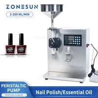 zonesun zs np1 desktop automatic essential oil honey nail polish filling machine water beverage bottle filler peristaltic pump