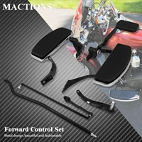 motorcycle black forward control foot pegs linkage levers set for harley dyna low rider street bob super glide fxdb 2006 2017