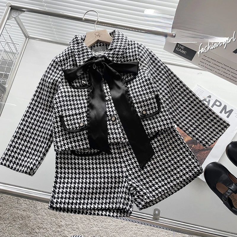 Mommy And Daughter Matching Clothes Mom And Me Outfits Women Luxury Designer Clothes 2022 Fall Toddler Girl Tweed Two-Piece Suit