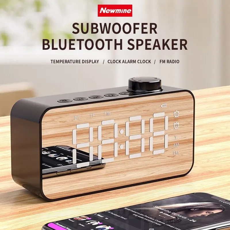 Alarm Clock Full Screen Mirror Wireless Speaker The Card Ann