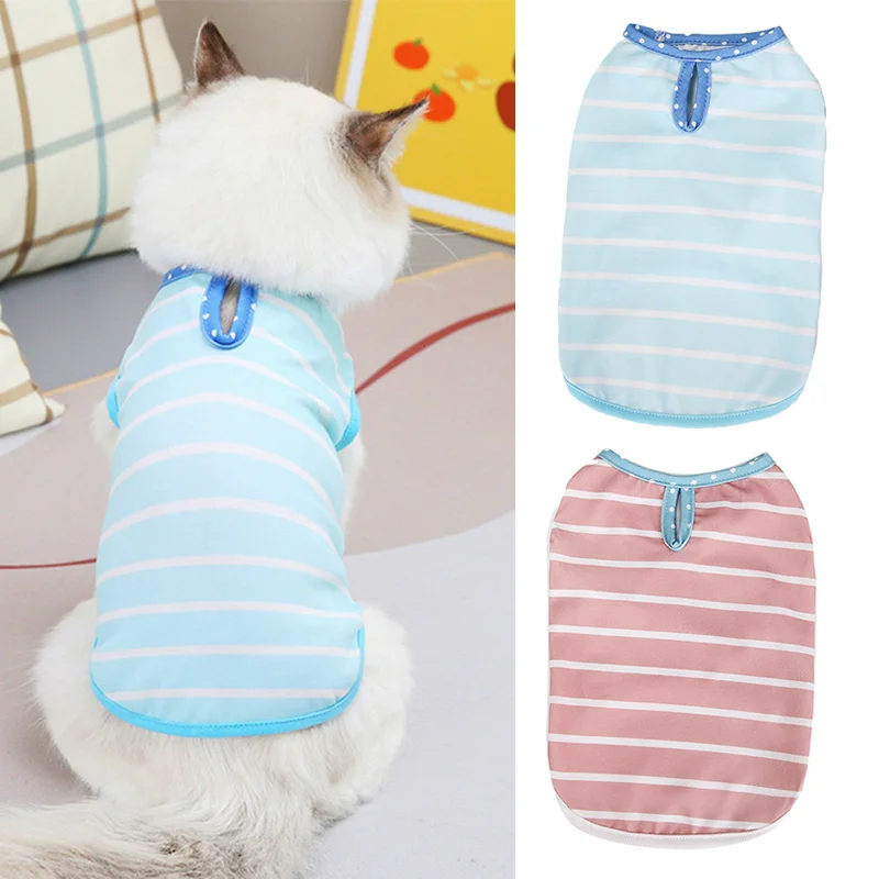 Классическая полосатая кошачья майка классическая одежда для домашних животных