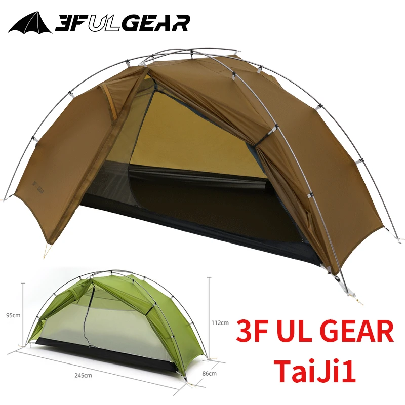 3F UL GEAR TaiJi1 Палатка на 1 человека одиночная палатка 15D 20D нейлоновая силиконовая