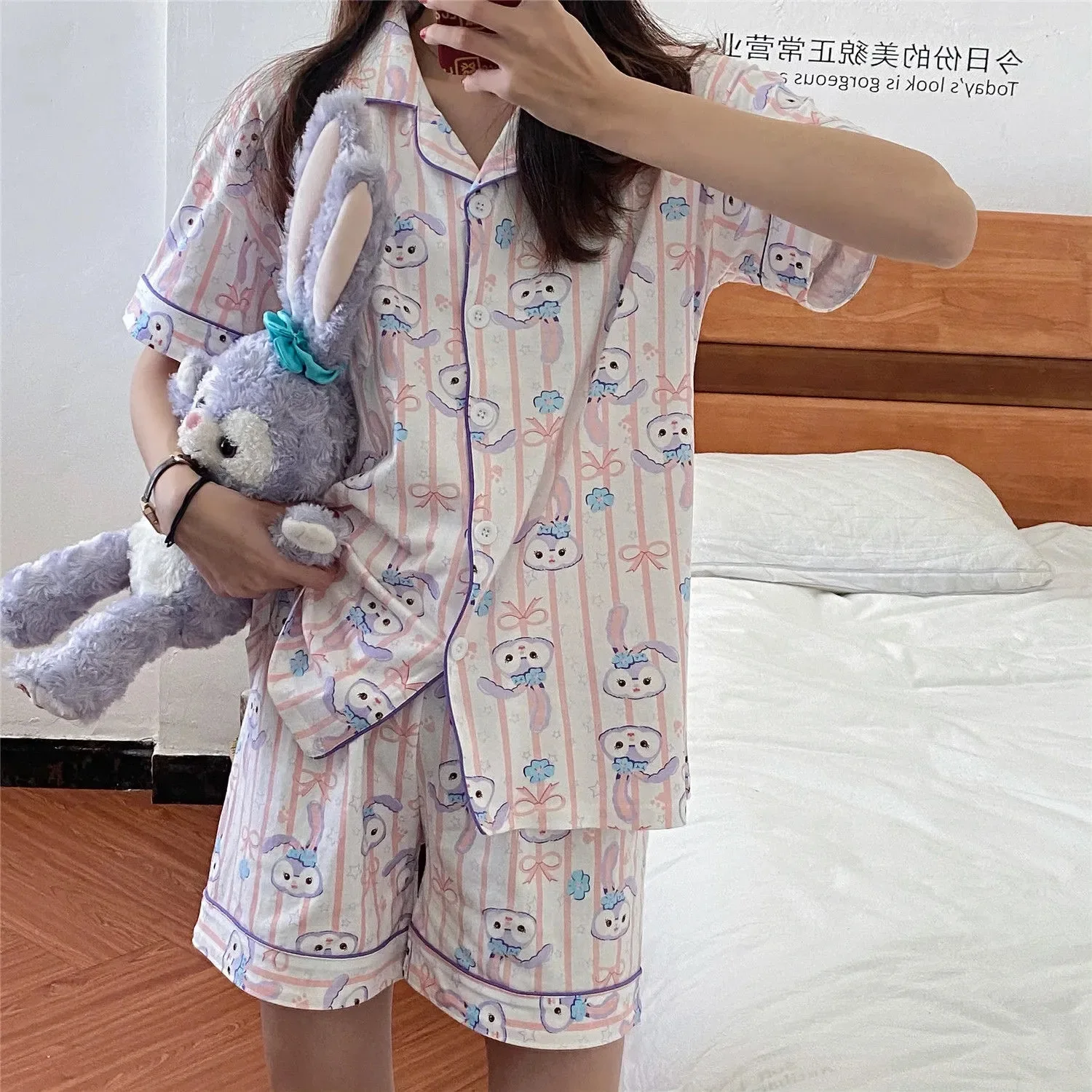 Пижама женская пижама с принтом коровы Повседневная Удобная Домашняя одежда