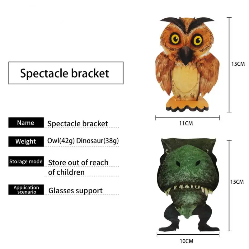 Распродажа деревянная подставка для очков в виде животных милая лисы органайзер