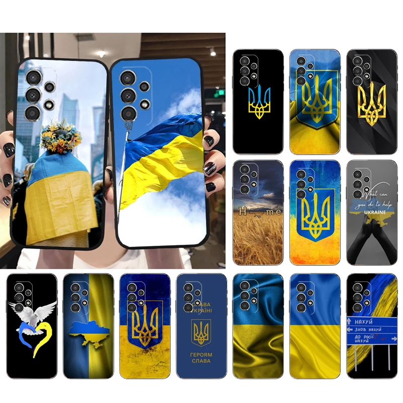 

Ukraine flag Phone Case for Samsung Galaxy A73 A13 A22 A32 A71 A33 A52 A53 A72 A73 A51 A31 A23 A34 A54 A52 A53S Funda