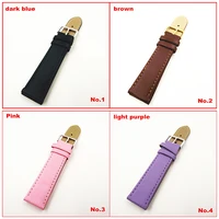 wholesale 50pcs lots 12mm 14mm 16mm 18mm 20mm pu with genuine leather watch band watch strap 10 colors available 110902