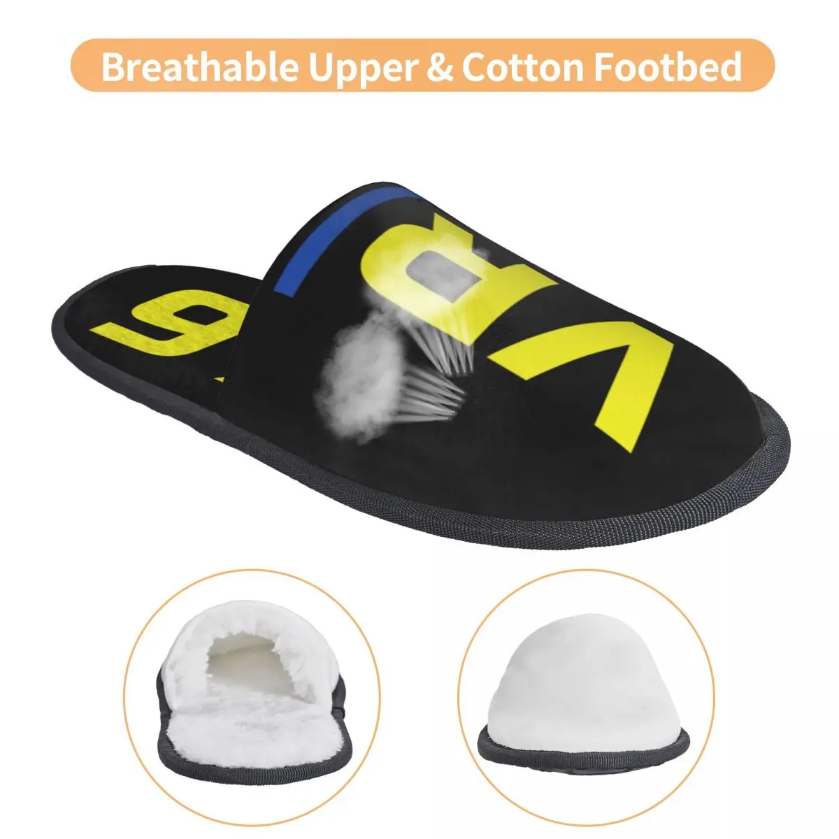 Женские домашние тапочки Rossis с индивидуальным принтом уютные теплые пушистые из