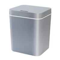 hot sales 14l inductive trash can with lid touchless automatic infrared sensor large capacity rechargeable battery powered kitc
