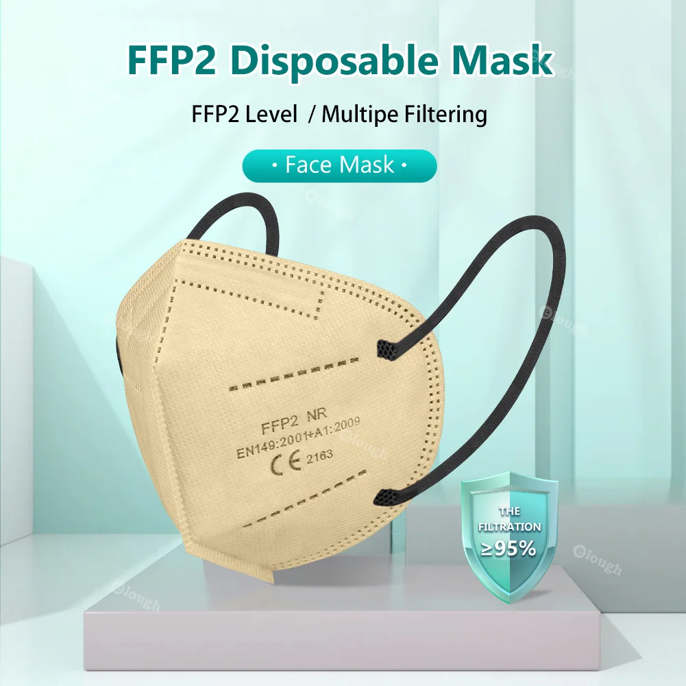 Маски FPP2 5 слоев FFP2mask Morandi цветные одобренные в Испании CE FFP2 респиратор для