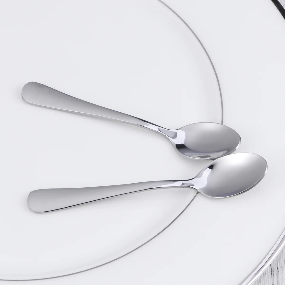 

12 Pcs Stainless Steel Spoon Sampling Spoons Metal Serving Spoons Metal Tasting Spoons Coffee Stir Spoons Sugar Spoon Tablespoon