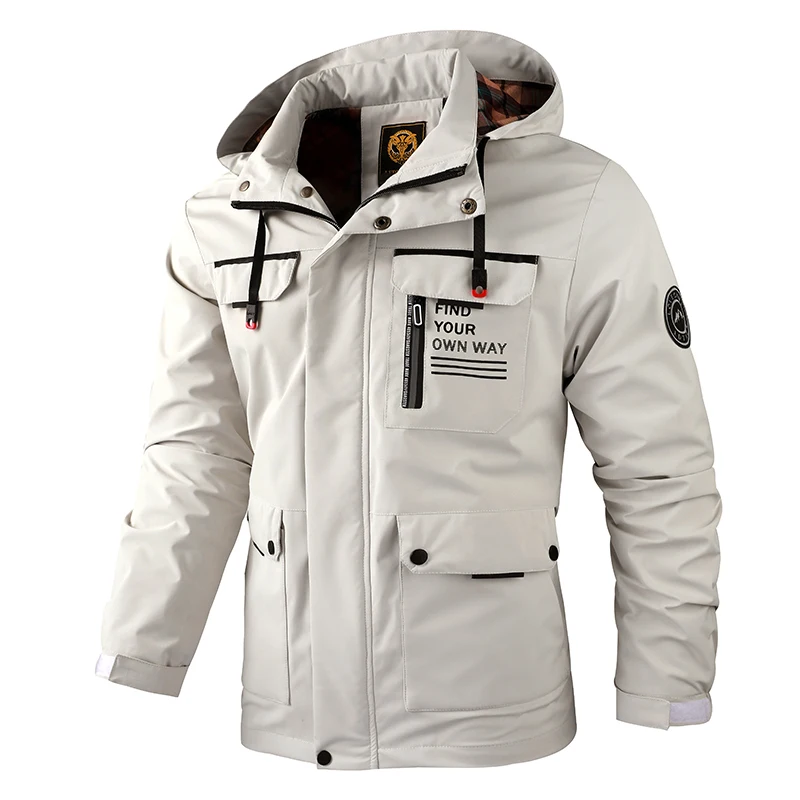 

Men's 2023 Autumn Winter Fashion Casual Fleece Jacket Men Warm Windproof Hood Jacket Outwear Men Tactical Bomber Slim Jacket Men