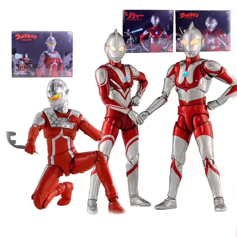 Фигурки героев аниме Bandai Ultraman Tiga Seven Zoffy Ace Taro Leo Father Of Ultra Коллекционная модель