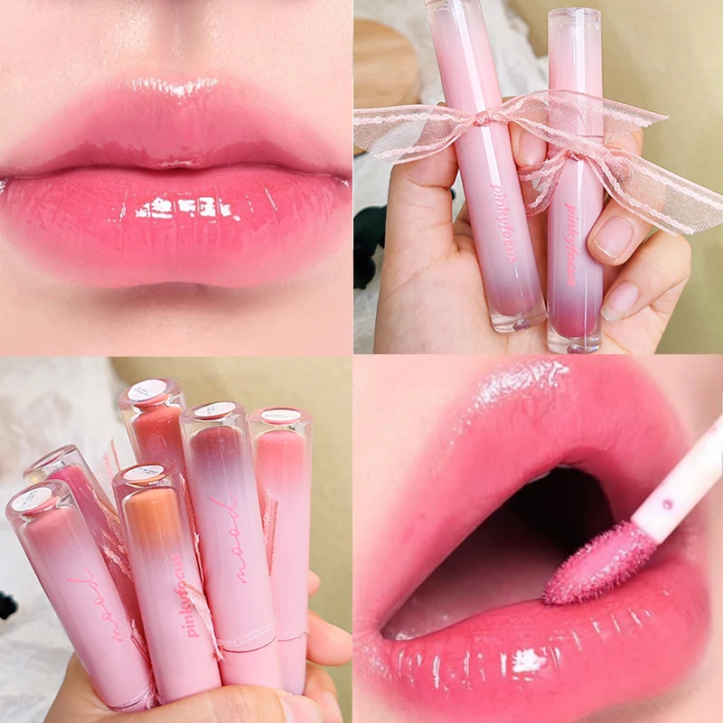 

New Pink Mirror Lip Gloss Moisturizing Lasting Non-stick Cup Glossy Liquid Lipsticks Waterproof Sexy Crystal Lip Glaze Cosmetics