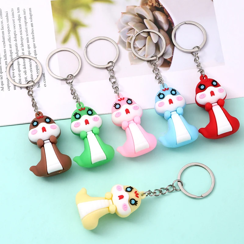 Креативный брелок-подвеска в виде змеи милый мультяшный зодиак змея год подвеска