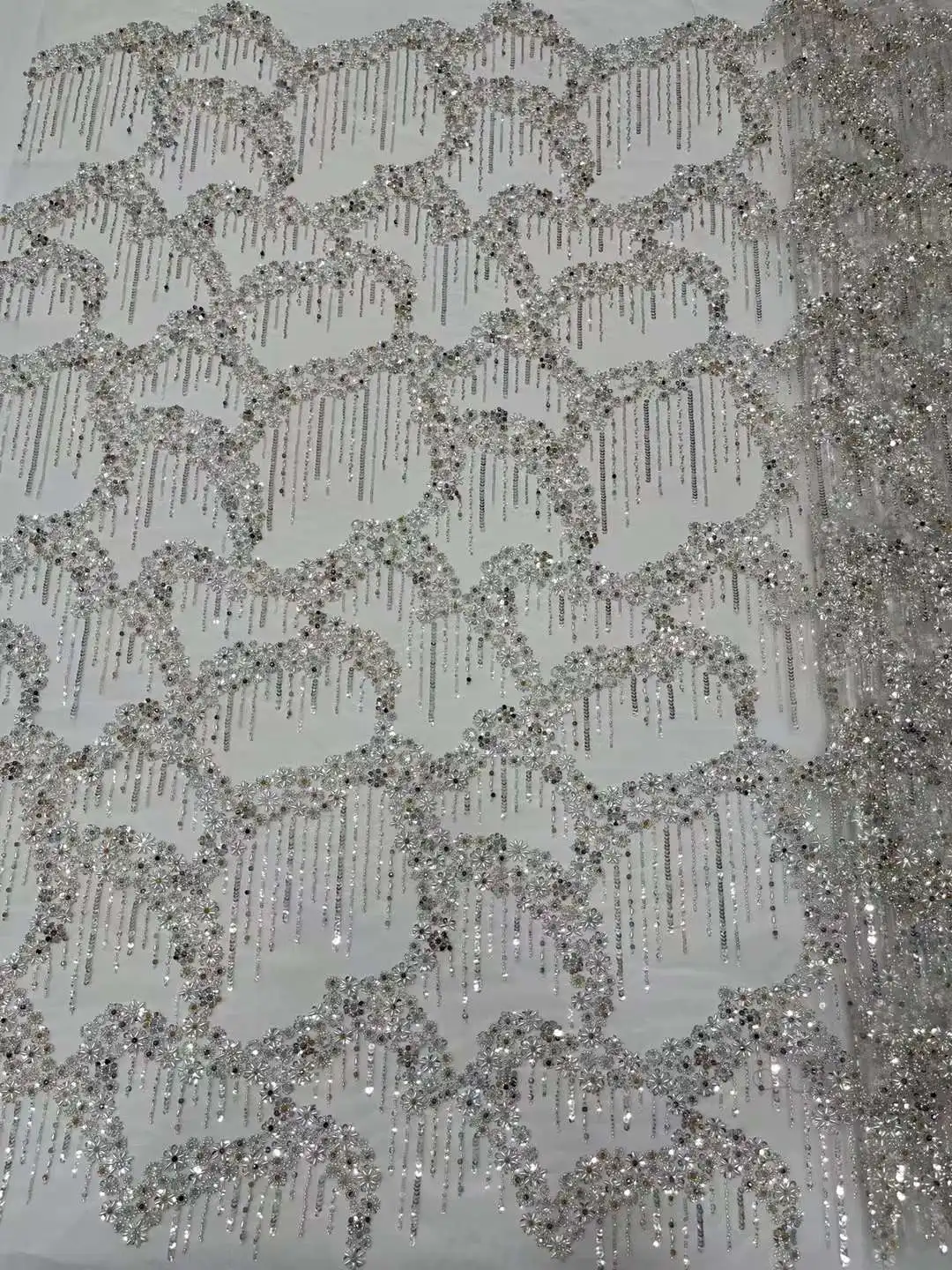 Новый цвет/тяжелая африканская нигерийская ткань кружева рисовые бусины