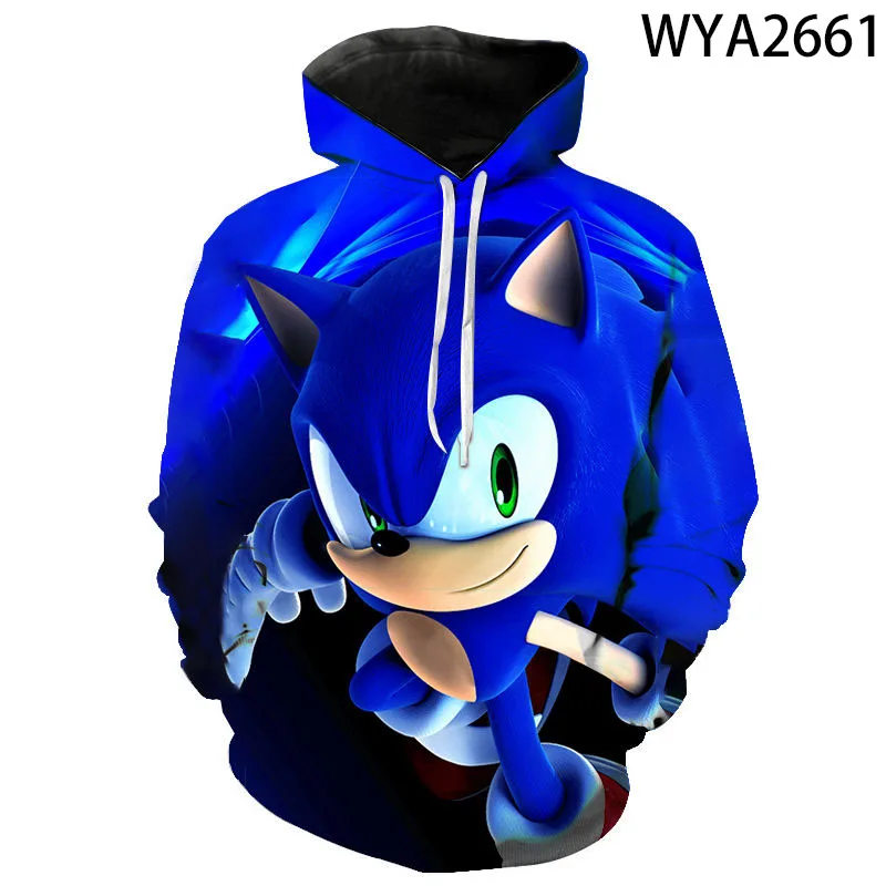 

Толстовка Мужская/Женская с 3D-принтом, Модный свитшот с надписью Sonic, крутая уличная одежда для мальчиков и девочек, пуловер, повседневная ку...