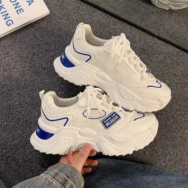 Autumn Platform Sneakers 2022 Fashion Patchwork Sports Shoes Women All-match Breathable Daily Wear Casual Ladies Footwear