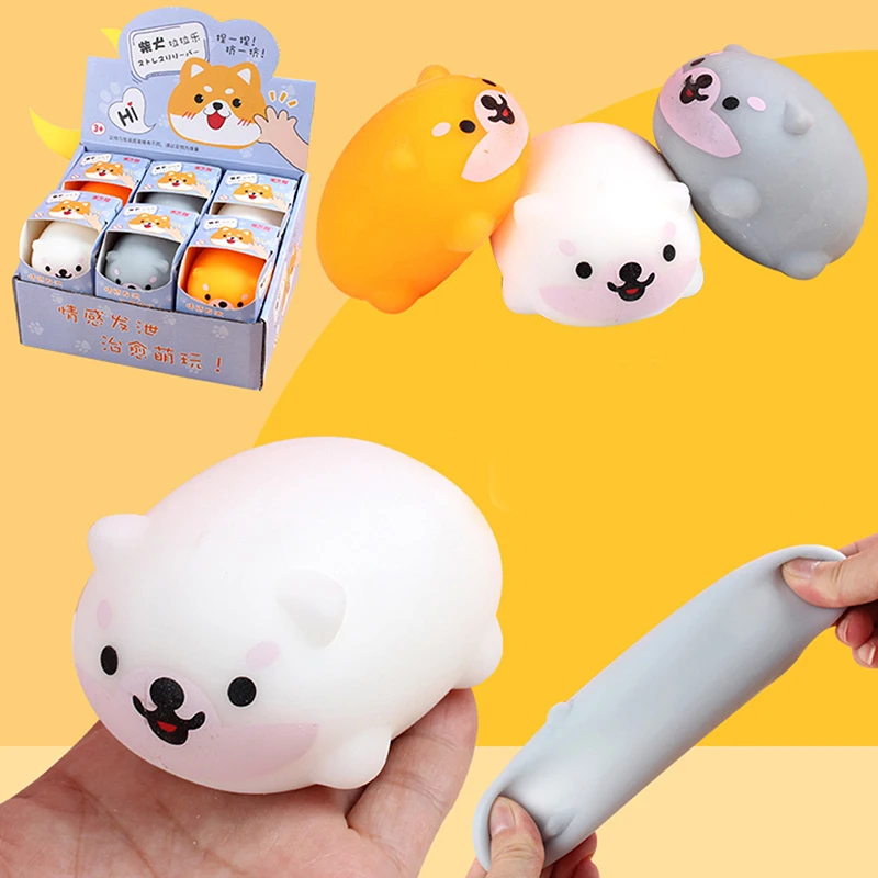 

Shiba Inu Stress Antistress Ball Children's Toy Vent Decompression Toy Hand Exercise Tool Anti Anxiety Stress Relief Bouncy Ball