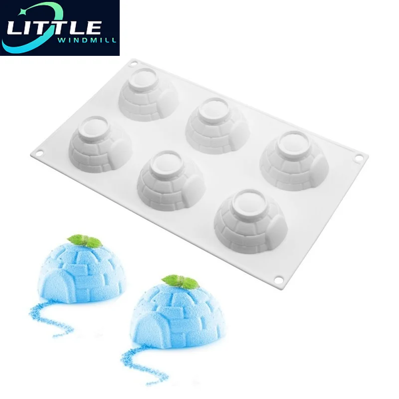 

6 Cavity Igloo Silicone Cake Mold for Mousses Ice Cream Chiffon Baking Accessories Mousse Mold