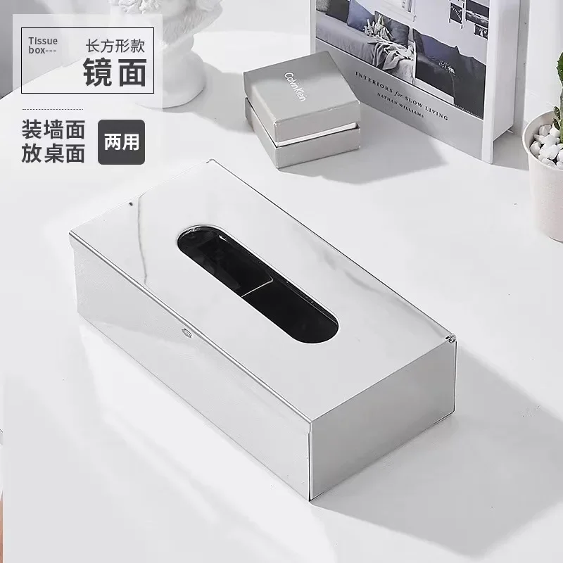 

Высококачественная роскошная настольная коробка для салфеток из нержавеющей стали, может настенная гостиная, ресторан, офис, настольная коробка для хранения салфеток, домашний декор
