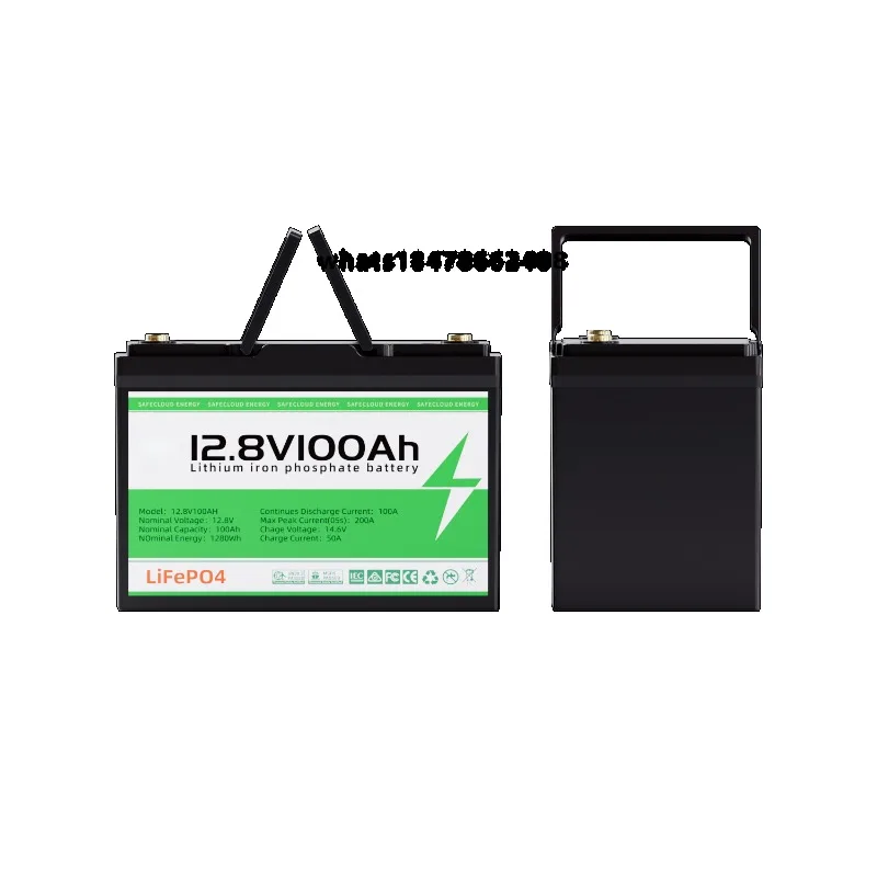 Фото Сертификация CE/FCC/UN38.3/MSDS. Литиевая автомобильная батарея 12.8V 100Ah с глубоким циклом разряда, 3000 циклов работы, для автомобильной аудиосистемы, внедорожников и фургонов. №1