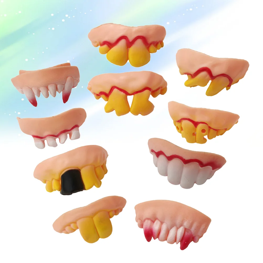 

Жуткие декоративные челюсти, страшные, необычные, мягкие, искусственные челюсти для карнавала, 10 шт.