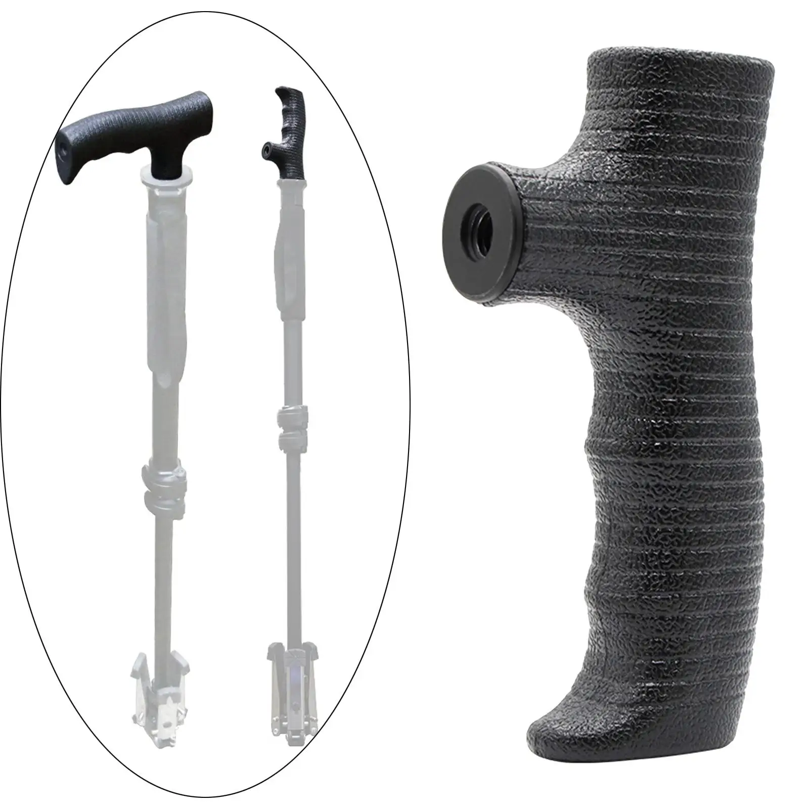

Walking Sticks Cane Hand Grip Trekking Pole Handle Spare Attachment Replace Repair Parts Accs for Camping Rock Climbing Crutch
