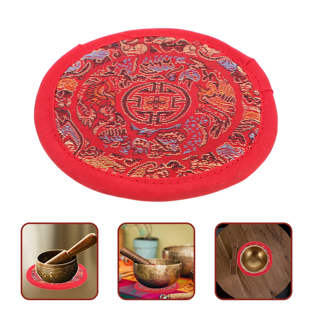 

Meditation Supplies Sound Bowl Cushion Silk Pillow Delicate Pad