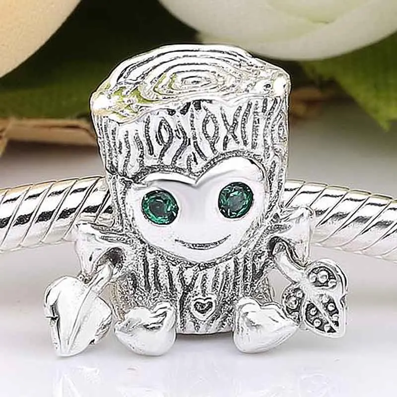 

New 925 Sterling Silver Charm Heart And Arrow Tattoo Sweet Tree Monster Bead Fit Original Fashion Bracelet Necklace DIY Jewelry