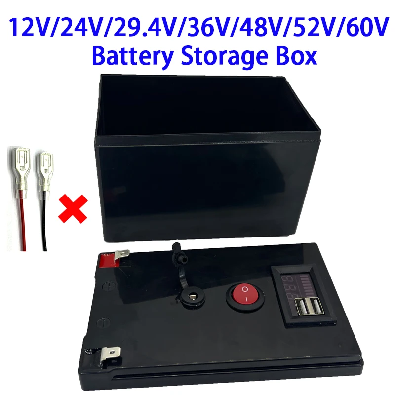

Блок для хранения аккумулятора 48 В, выключатель питания 18650 с USB-дисплеем 5 в QC3.0 для электровелосипеда, скутера, мотоцикла, заменяет свинцово-...