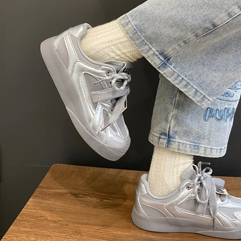 Женские кроссовки 2024 весенние новые из натуральной кожи в стиле ретро немецкая