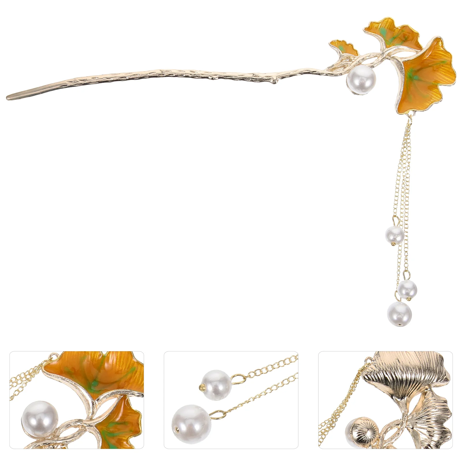 

Ginkgo Leaf Hair Stick Chinese Hair Stick Tassel Hairpin Traditional Hair Chopstick