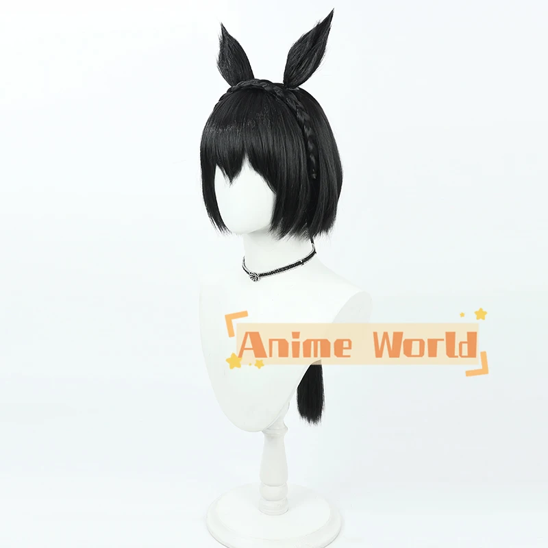 Парик для косплея АМА муме красивый Дерби кинейро риотей с ушками черный