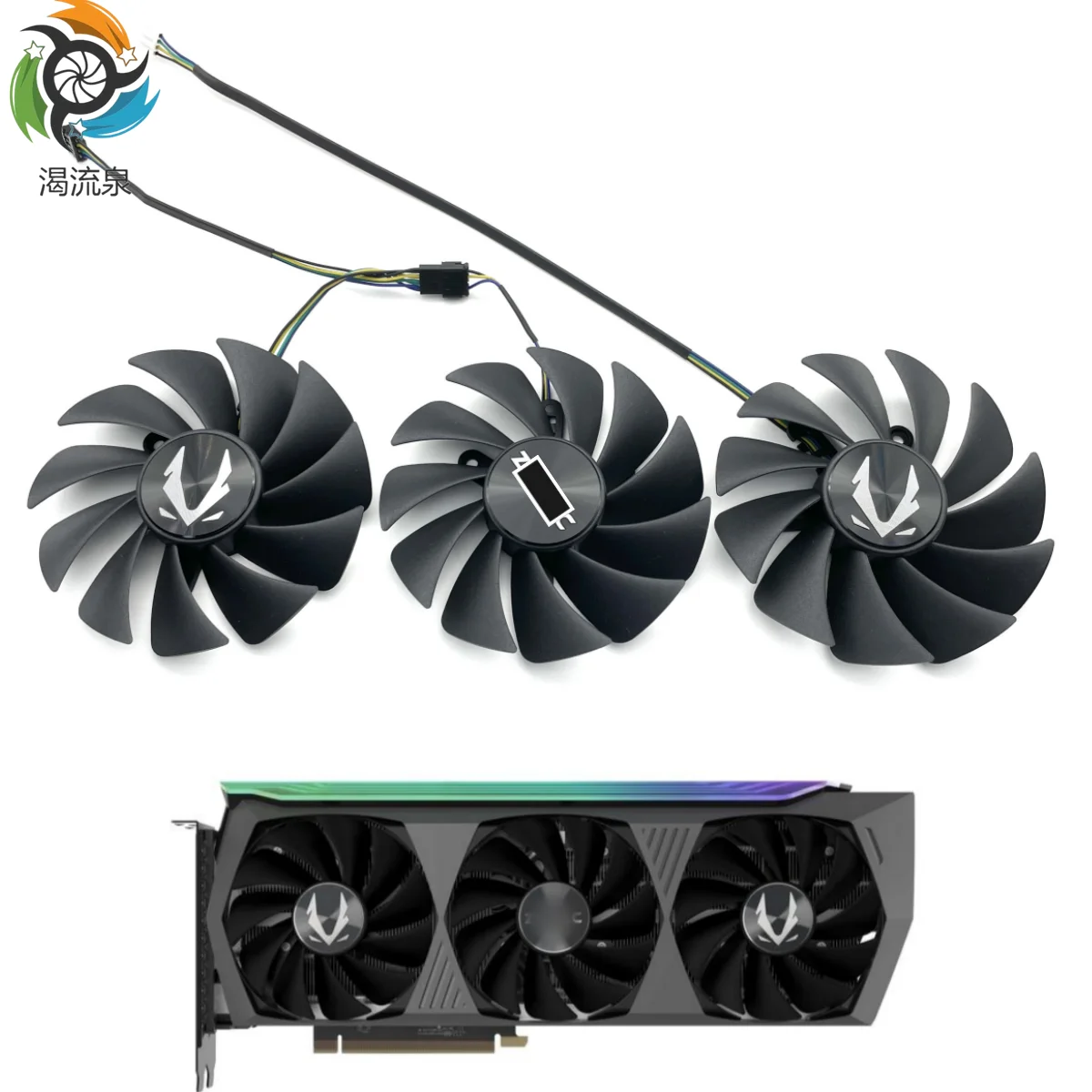 Вентилятор охлаждения GA92S2U 4PIN GPU RTX3080 RTX3090 для видеокарт ZOTAC GeForce RTX 3070 Ti 3080 3090 Trinity OC
