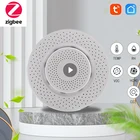 Детектор газа и дыма Zigbee 3,0 Tuya, детектор с датчиком углекислого газа и формальдегида, датчиком VOC, датчиком температуры и влажности, автоматический детектор сигнализации