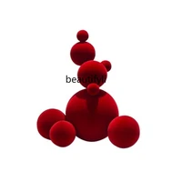 cxh modern minimalist ball stacking abstract flocking snowman ornaments model room creative decoration